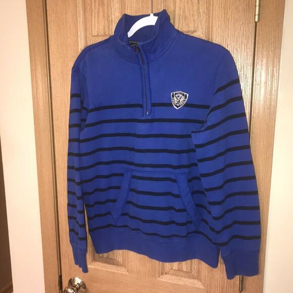 American Eagle Outfitters Other - American Eagle Outfitters Blue Sz. Small Mock Neck W/ Patch Faded